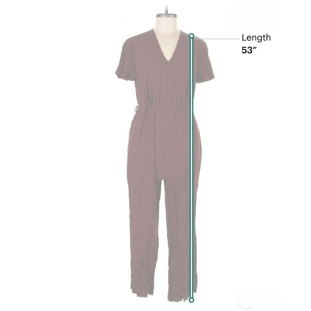 Rails Jumpsuit Size Medium Rust Spotted Wide Leg … - image 5